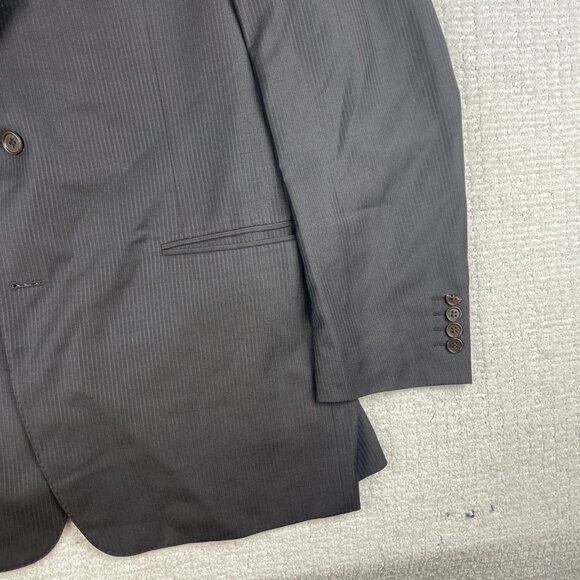 Canali Men's Lined Black Wool Sportcoat 56R Blazer Made in Italy - Picture 5 of 16